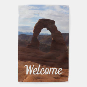 Delicate Arch I at Arches National Park Garden Flag
