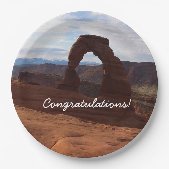 Delicate Arch I at Arches National Park Paper Plates (Front)