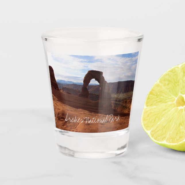 Delicate Arch I at Arches National Park Shot Glass (Front)