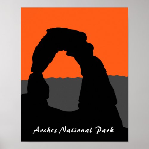 Delicate Arch in Arches National Park _ Utah USA Poster