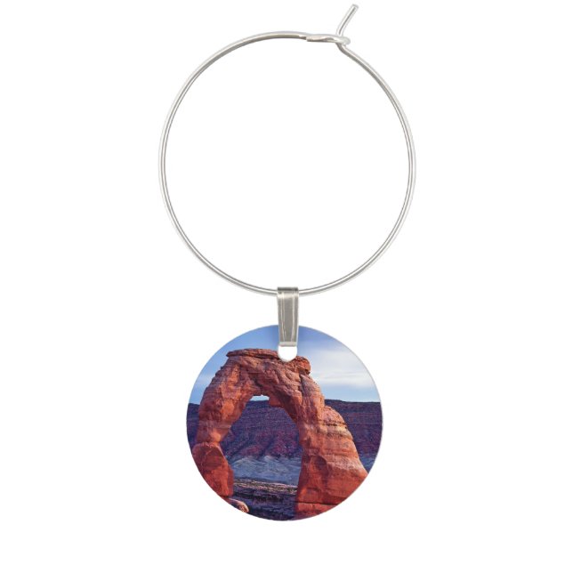 Delicate Arch in Arches National Park - Utah, USA Wine Charm (Front)