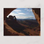 Delicate Arch through Rock Window at Arches Postcard