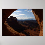 Delicate Arch through Rock Window at Arches Poster