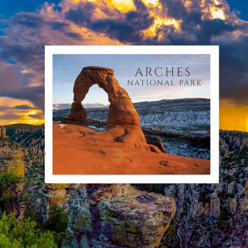 Delicate Arch Winter View Arches NP Postcard