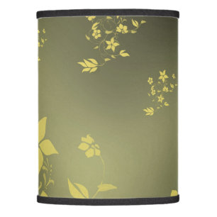 Delicate Asian flowers in front of a festive shiny Lamp Shade