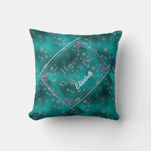 Delicate Asian flowers Throw Pillow (Front)