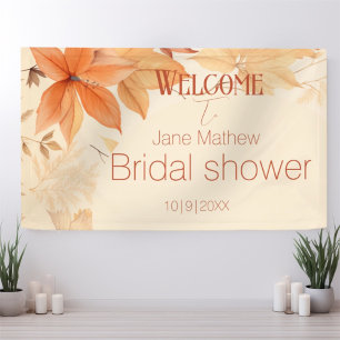 Delicate Autumn floral bridal shower Banner