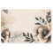 Delicate Beige Background with Flowers