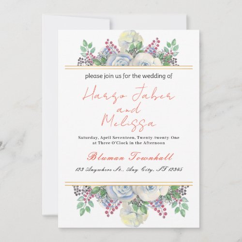 Delicate Black Calligraphy All In One Wedding Invi Invitation