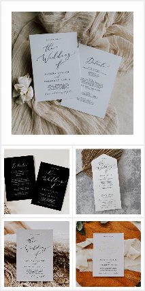 Delicate Black Calligraphy Collection