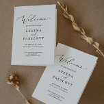Delicate Black Calligraphy Folded Wedding Program<br><div class="desc">This delicate black calligraphy folded wedding program is perfect for a modern wedding. The romantic minimalist design features lovely and elegant black typography on a white background with a clean and simple look.</div>