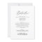 Delicate Black Calligraphy Front and Back Wedding