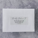 Delicate Black Calligraphy Guest Address Labels<br><div class="desc">These delicate black calligraphy wedding guest address labels are perfect for a modern wedding. The romantic minimalist design features lovely and elegant black typography on a white background with a clean and simple look. Customize each label with the name and address of your guests. 21 labels per sheet. Add each...</div>
