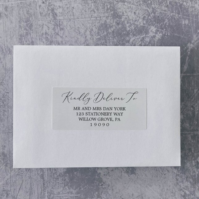 Delicate Black Calligraphy Guest Address Labels (Creator Uploaded)