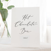 Delicate Black Calligraphy Hot Chocolate Bar