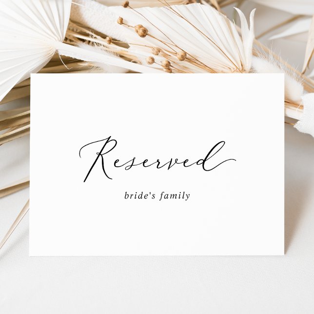 Delicate Black Calligraphy Reserved Sign (Creator Uploaded)