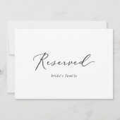 Delicate Black Calligraphy Reserved Sign | Zazzle