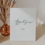 Delicate Black Calligraphy Wedding Appetizers Pedestal Sign