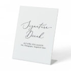 Delicate Black Calligraphy Wedding Signature Drink