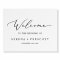 Delicate Black Calligraphy Wedding Welcome