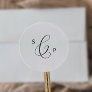 Delicate Black Monogram Wedding Envelope Seals