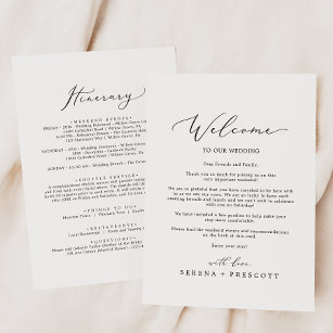 Gold Wedding Welcome Bag Note Welcome Bag Letter Wedding 