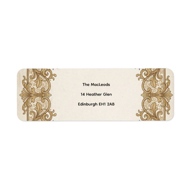 Delicate Blue Botanical Address Label (Front)