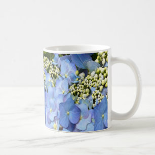 Delicate Blue Lacecap Hydrangea Coffee Mug