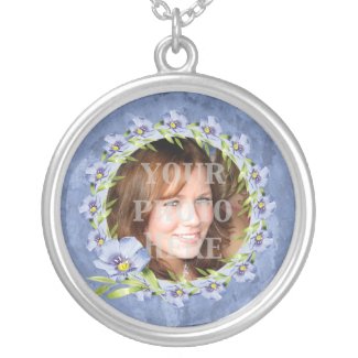 Delicate Blue Posies Custom Photo