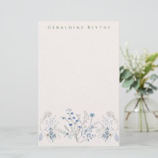 Delicate Blue Wildflower Border 