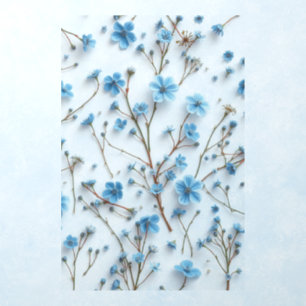 Delicate Blue Wildflowers Art Wall Decal