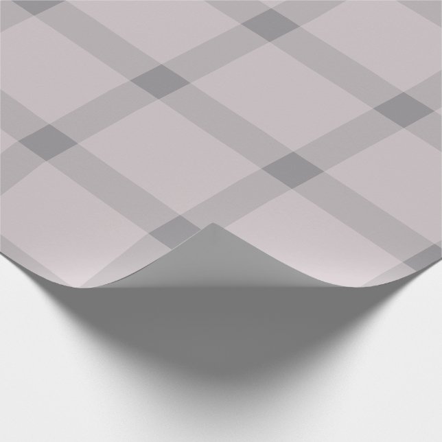 Delicate Blush and Gray Stripes Beautiful Wrapping Paper (Corner)