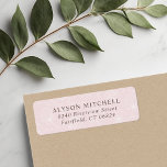 Delicate Blush Floral Return Address Label<br><div class="desc">Affordable custom printed return address labels. This feminine design features a subtle blush pink floral background. Personalize the template with your name and return address. Use the design tools to customize the fonts and colors or upload your own photos.</div>