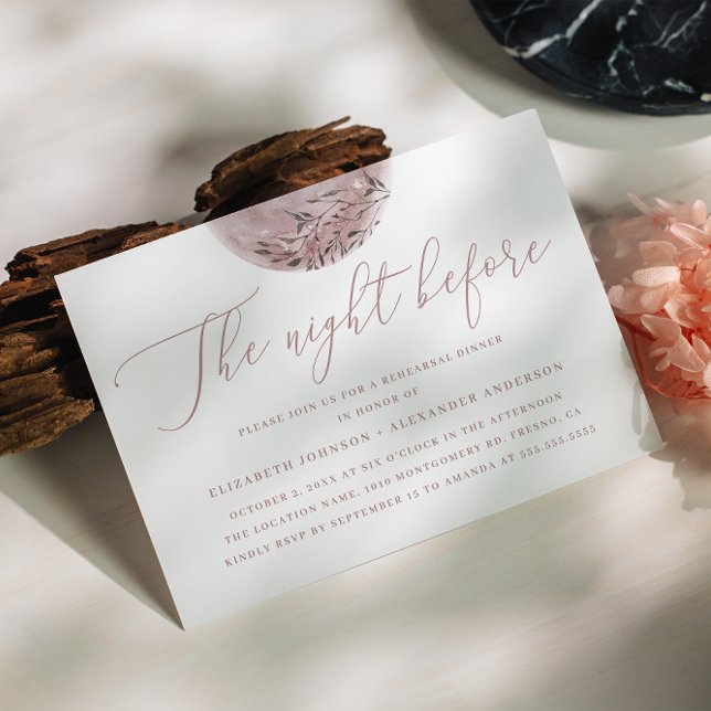 Delicate Blush Moon | Celestial Rehearsal Dinner Invitation (Creator Uploaded)
