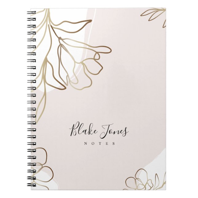 Delicate Blush Pink Personalized Notebook (Front)