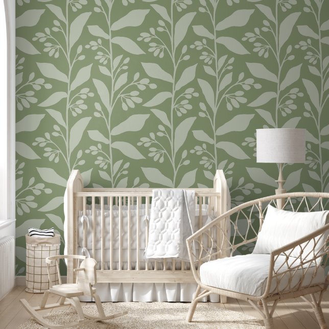Delicate Botanic Reverie L6 Large White Plants Wal Wallpaper (Kids)