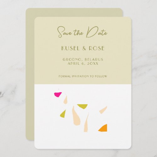 Delicate botanical Flat Save The Date Card