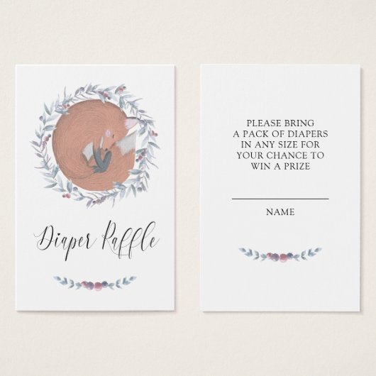 Delicate Botanical Fox Baby Shower (Front & Back)