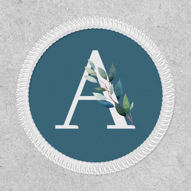 Delicate Botanical Monogram Patch (Front)