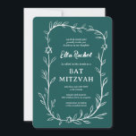 Delicate Botanical Star of David Bar Bat Mitzvah Invitation<br><div class="desc">Perfect card to announce a bat mitzvah, bar mitzvah or other Jewish celebration! Hand drawn delicate leaf trame art for you! FULLY CUSTOMIZABLE! Click on “Personalize” above to edit the text. Click "edit using design tool" to adjust the fonts, colors and placements and to add text to the back side...</div>