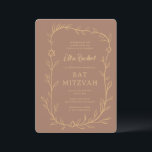 Delicate Botanical Star of David Bar Bat Mitzvah Invitation<br><div class="desc">Perfect card to announce a bat mitzvah, bar mitzvah or other Jewish celebration! Hand drawn delicate leaf trame art for you! FULLY CUSTOMIZABLE! Click on “Personalize” above to edit the text. Click "edit using design tool" to adjust the fonts, colors and placements and to add text to the back side...</div>