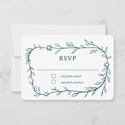 Delicate Botanical Star of David Bar Bat Mitzvah