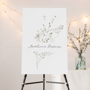 delicate bouquet Baptism sign Foam Board