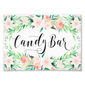 Delicate Bouquet Candy Bar Print