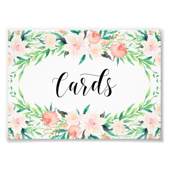 Delicate Bouquet Cards Print (Front)