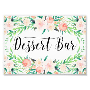 Delicate Bouquet Dessert Bar Print