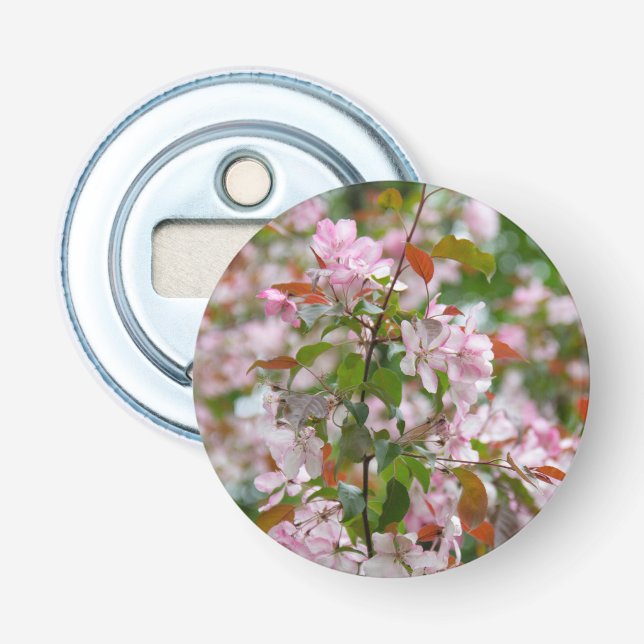 Delicate branch with flowers apple tree bottle opener (Front)