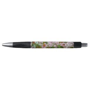 Delicate branch with flowers apple tree pen