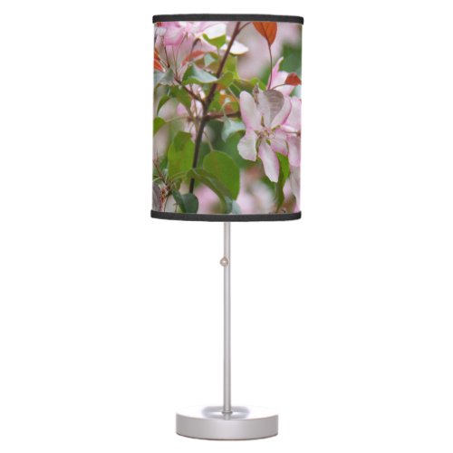 Delicate branch with flowers apple tree table lamp