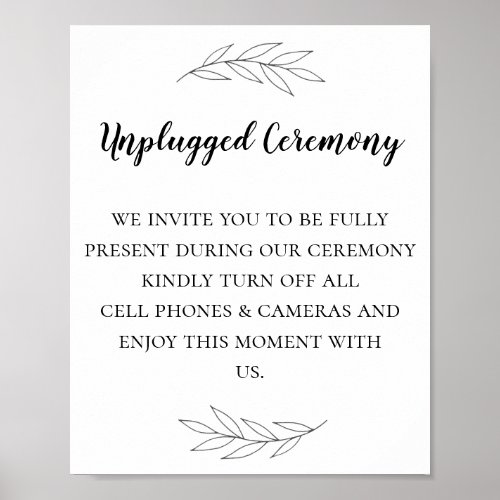 Delicate Branches Unplugged Ceremony Poster